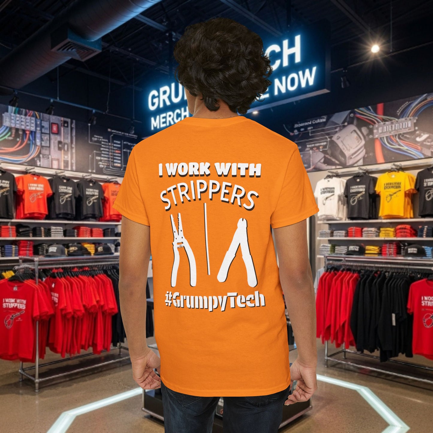 "I Work With Strippers" | Back Design 1 | Wire and Fiber Strippers