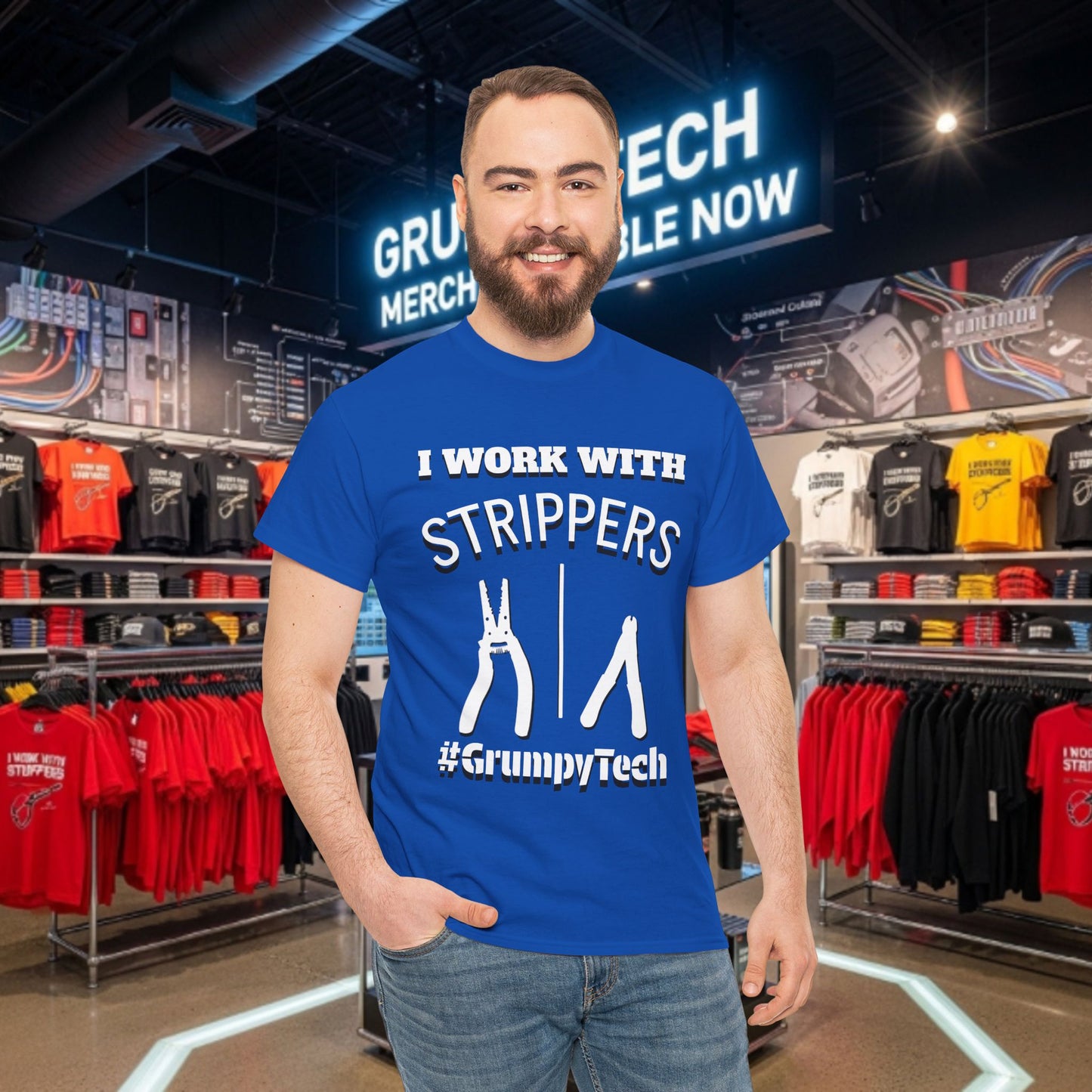 "I Work With Strippers" - Wire and Fiber Strippers - Front Design 1