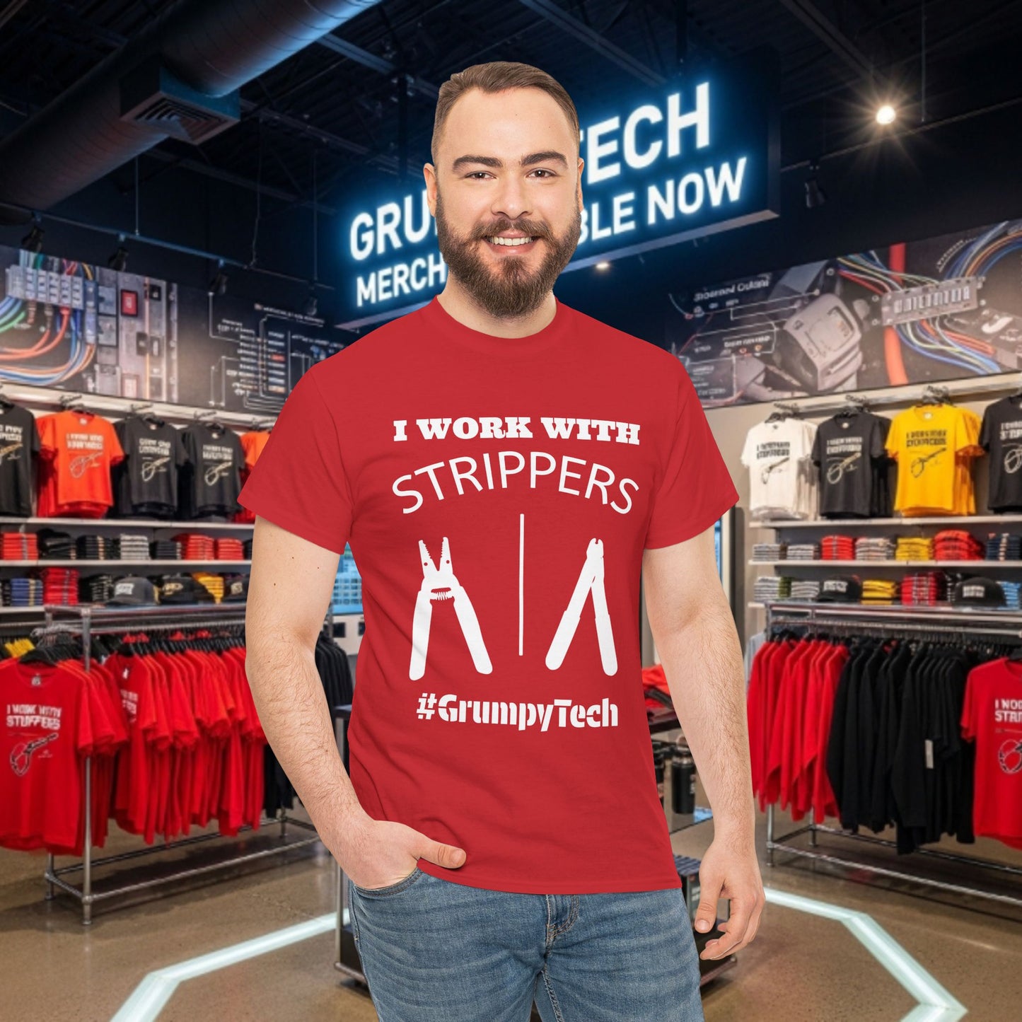 "I Work With Strippers" - Wire and Fiber Strippers - Front Design 2