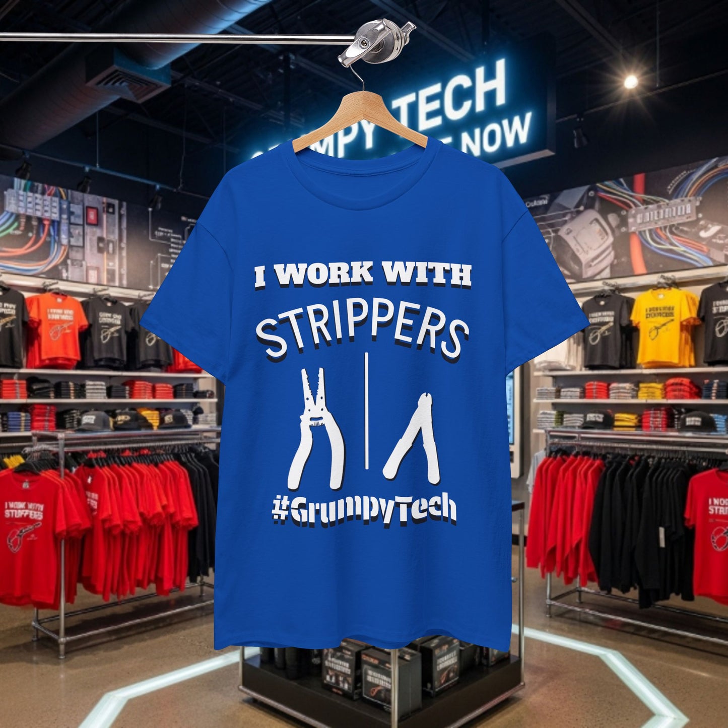 "I Work With Strippers" - Wire and Fiber Strippers - Front Design 1