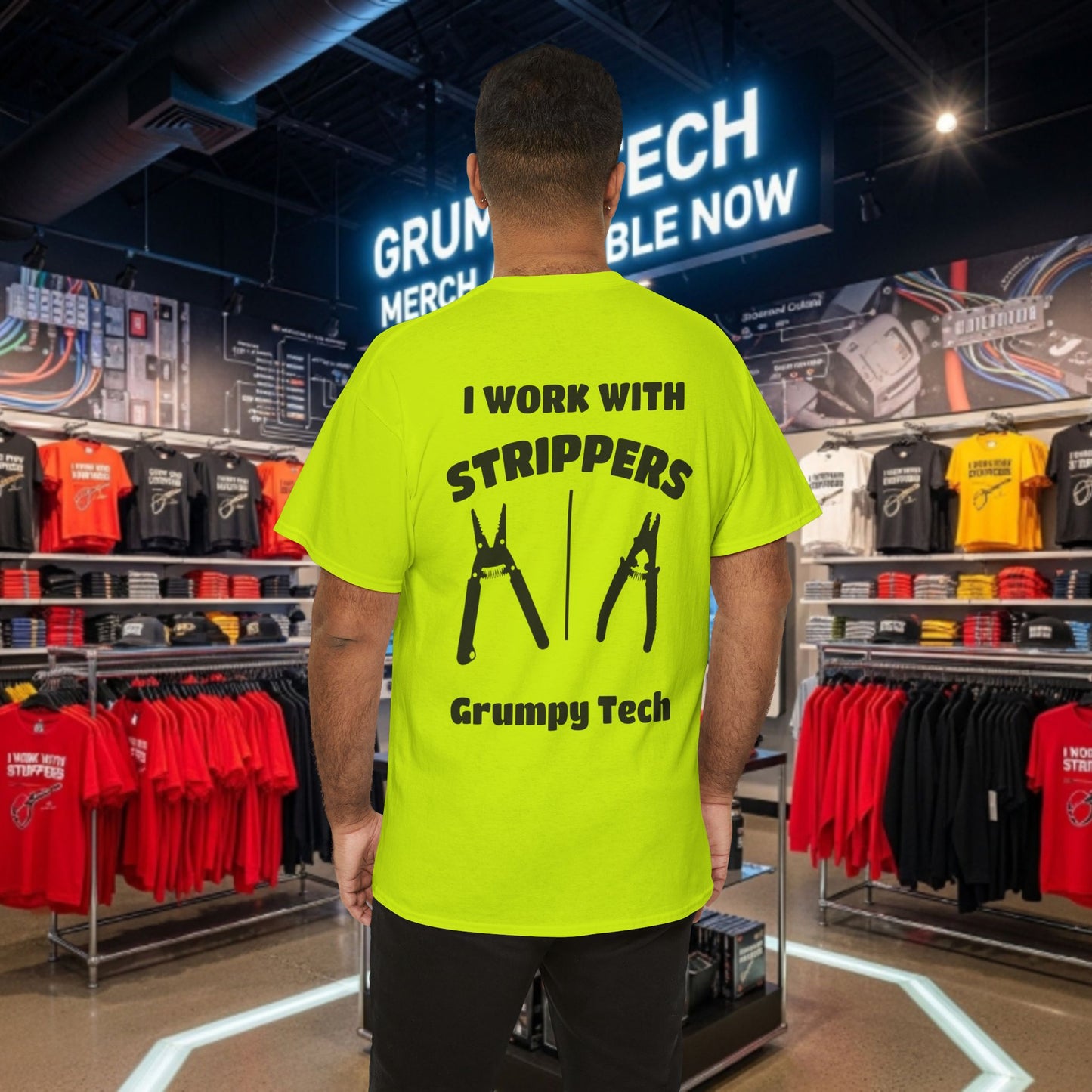 "I Work With Strippers" - Wire and Fiber Strippers - Back Design 5