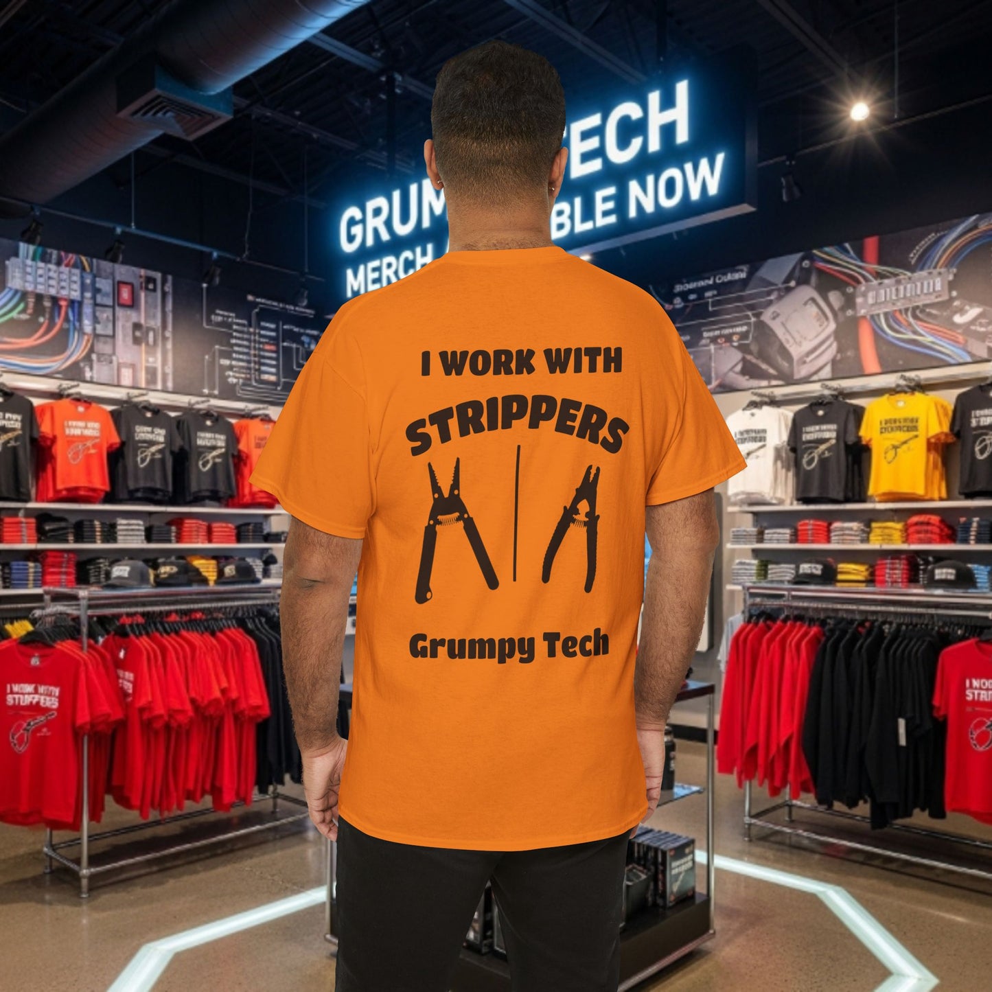 "I Work With Strippers" - Wire and Fiber Strippers - Back Design 5