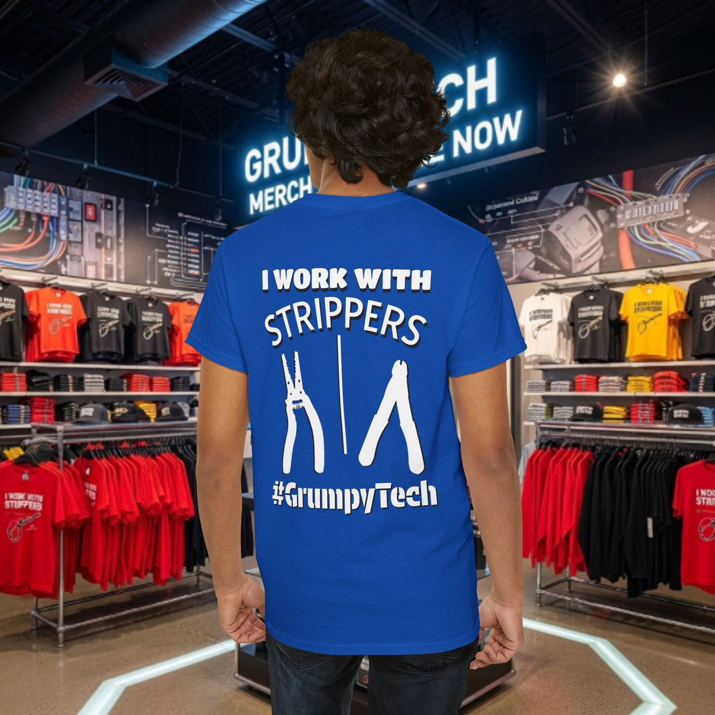 "I Work With Strippers" | Back Design 1 | Wire and Fiber Strippers