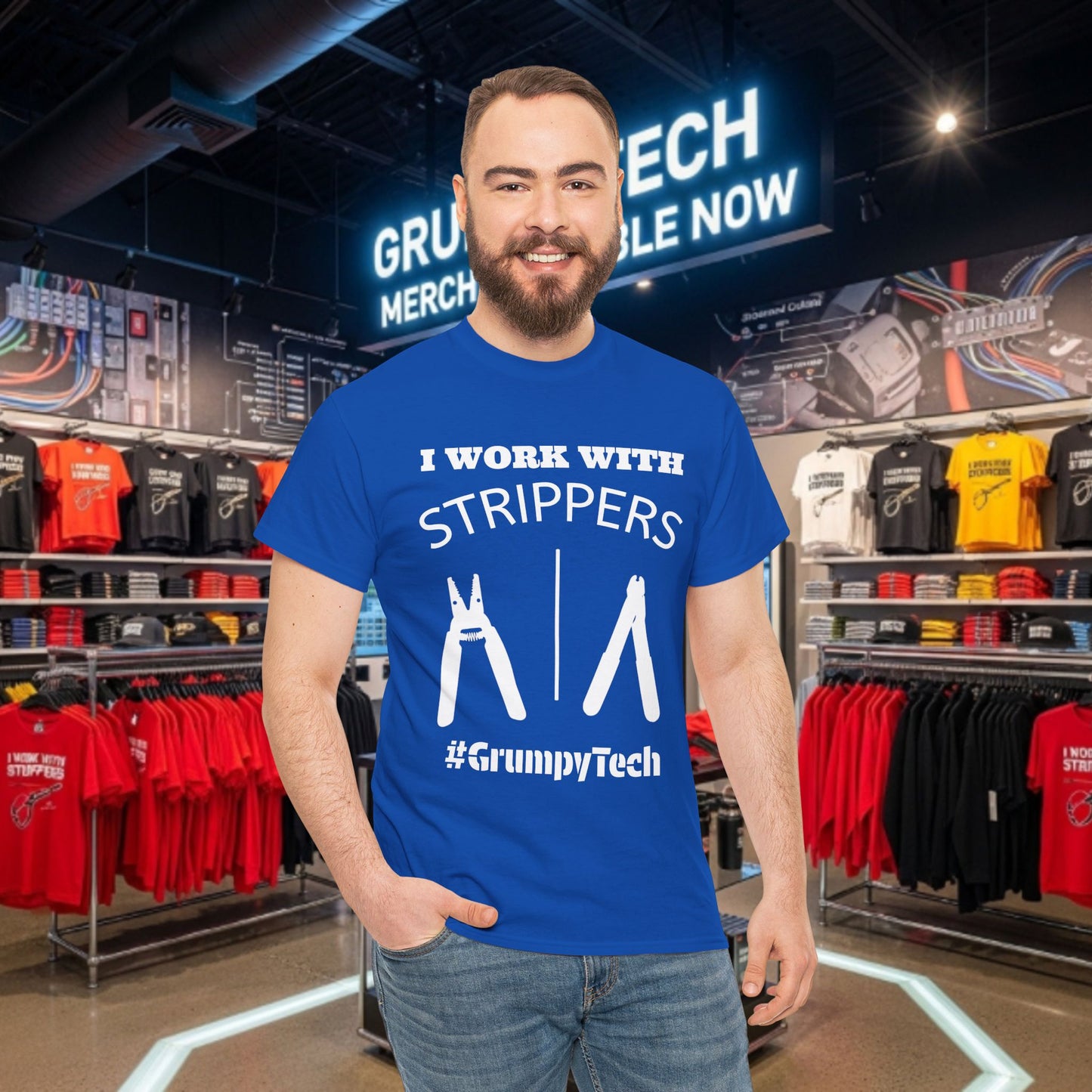 "I Work With Strippers" - Wire and Fiber Strippers - Front Design 2