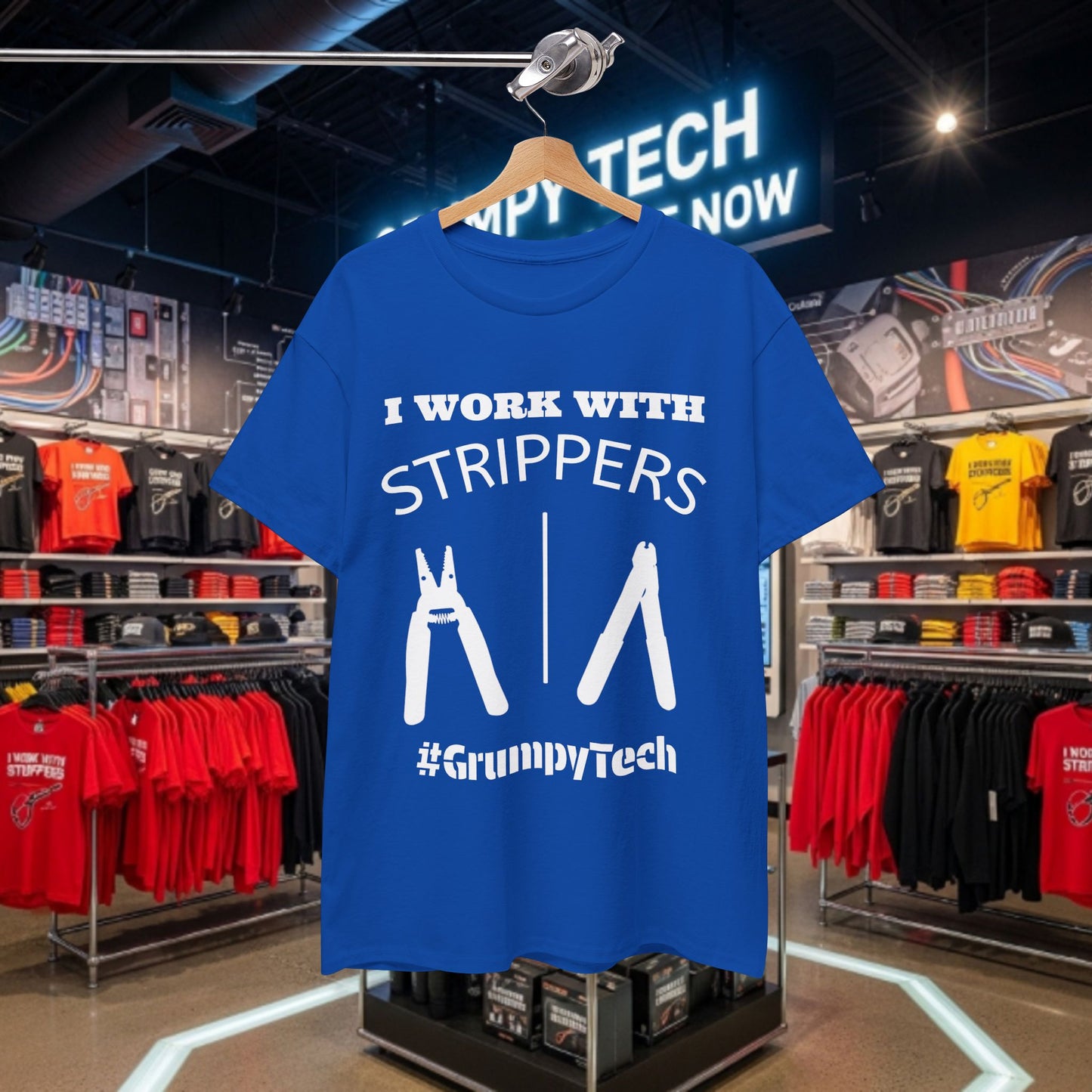 "I Work With Strippers" - Wire and Fiber Strippers - Front Design 2
