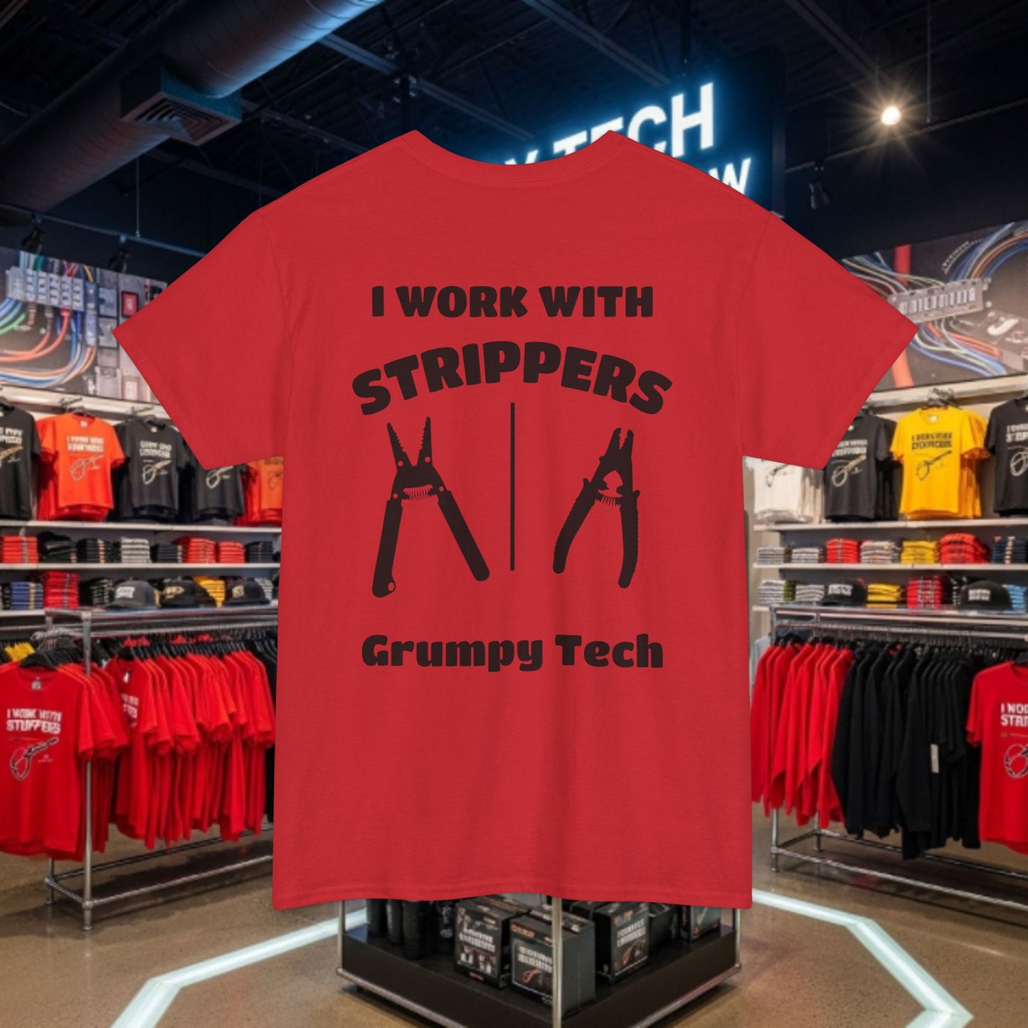"I Work With Strippers" - Wire and Fiber Strippers - Back Design 5