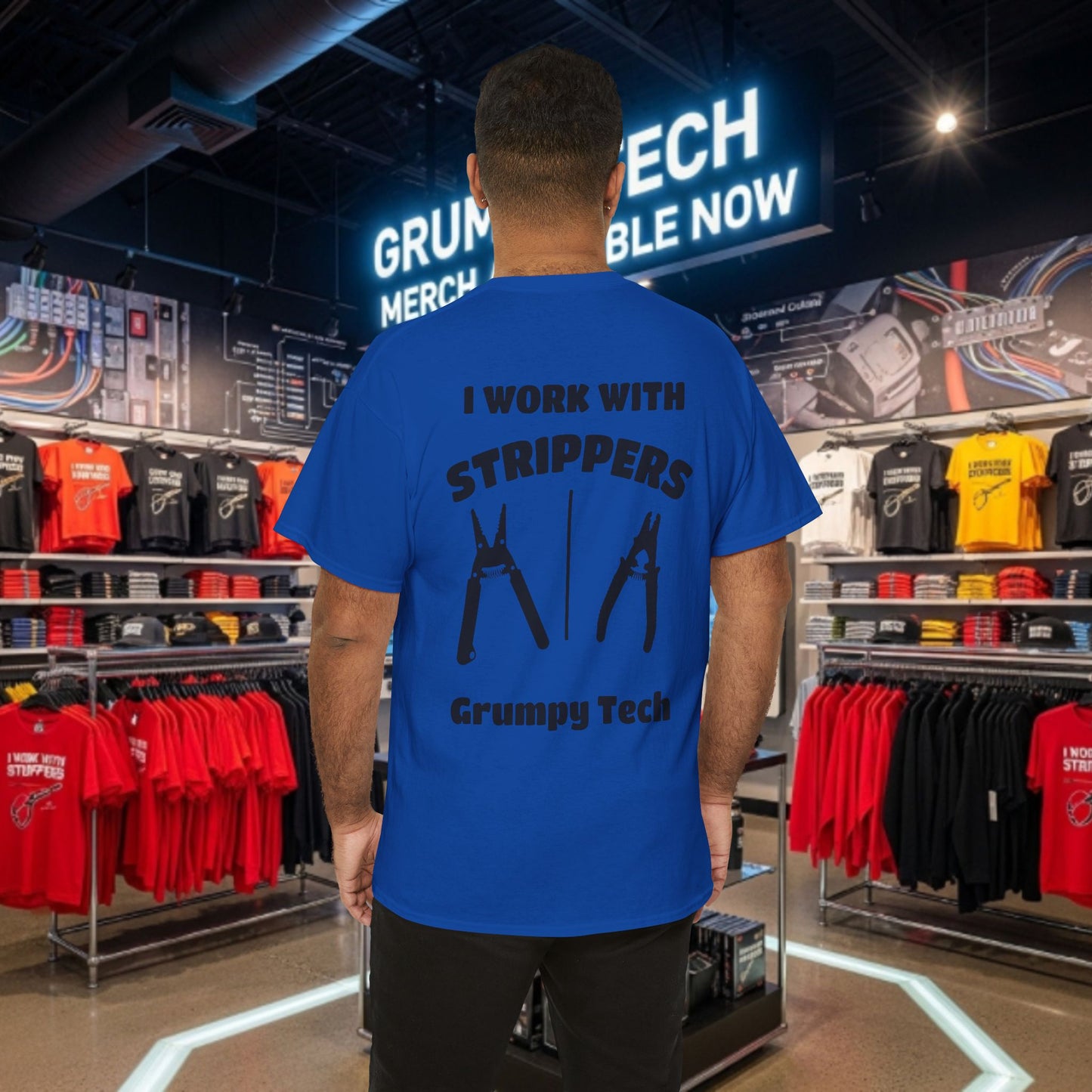 "I Work With Strippers" - Wire and Fiber Strippers - Back Design 5