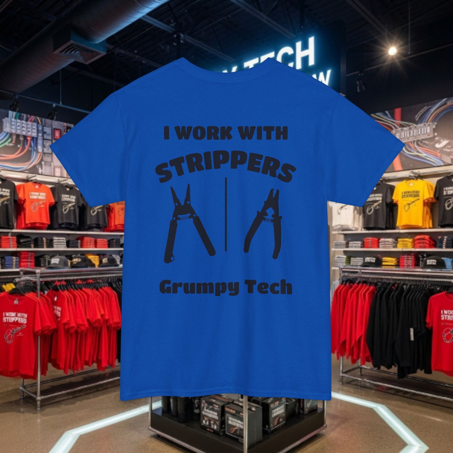 "I Work With Strippers" - Wire and Fiber Strippers - Back Design 5