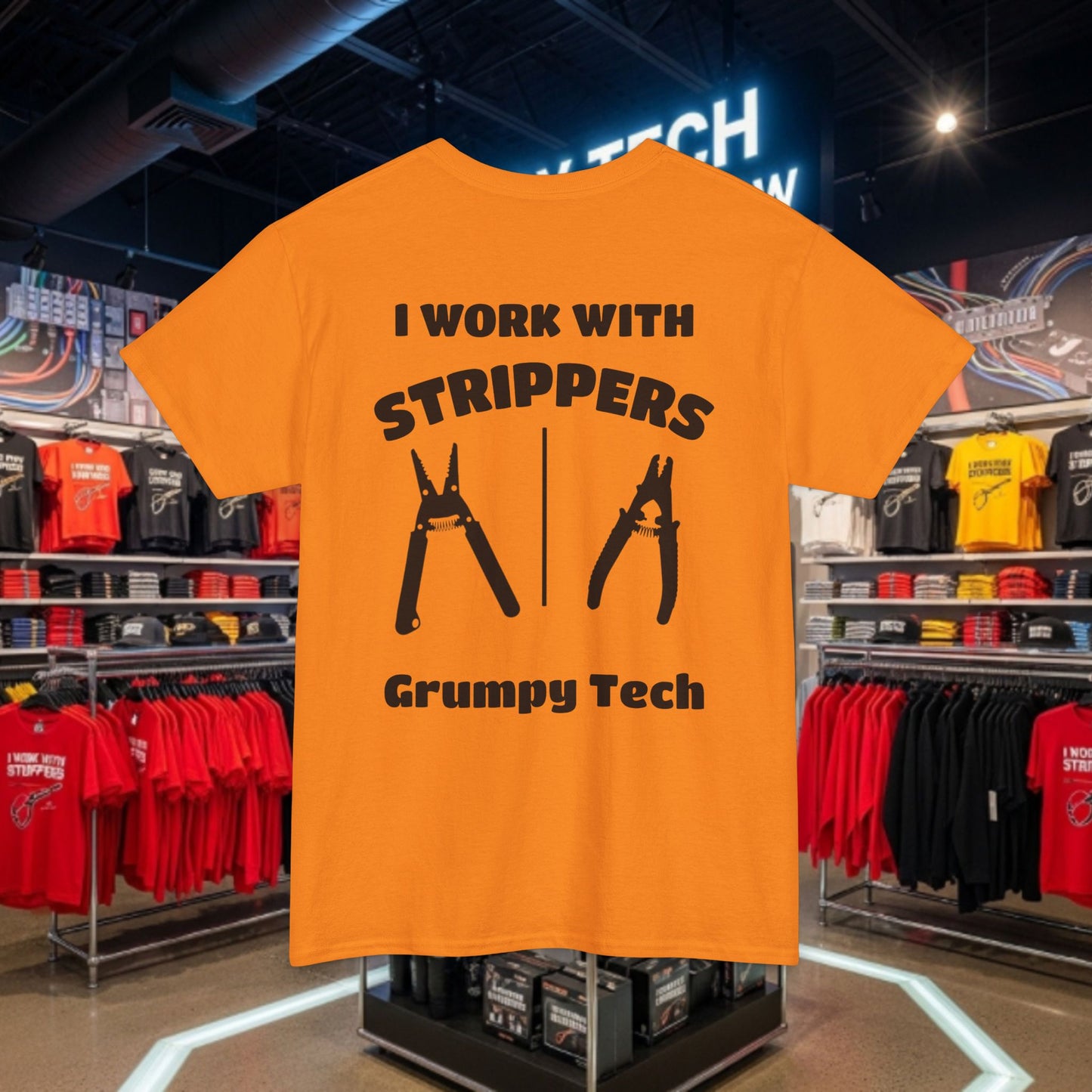 "I Work With Strippers" - Wire and Fiber Strippers - Back Design 5
