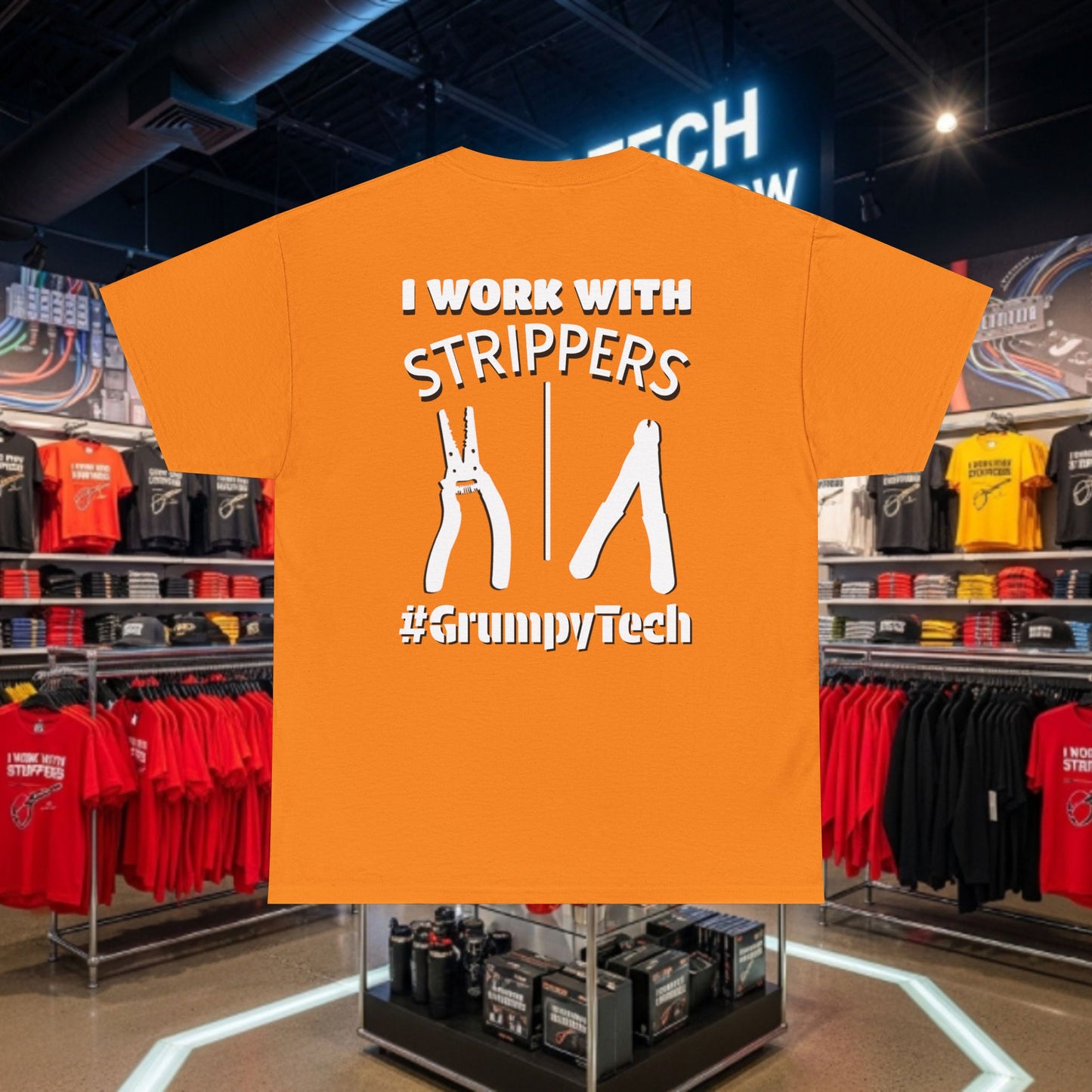 "I Work With Strippers" | Back Design 1 | Wire and Fiber Strippers