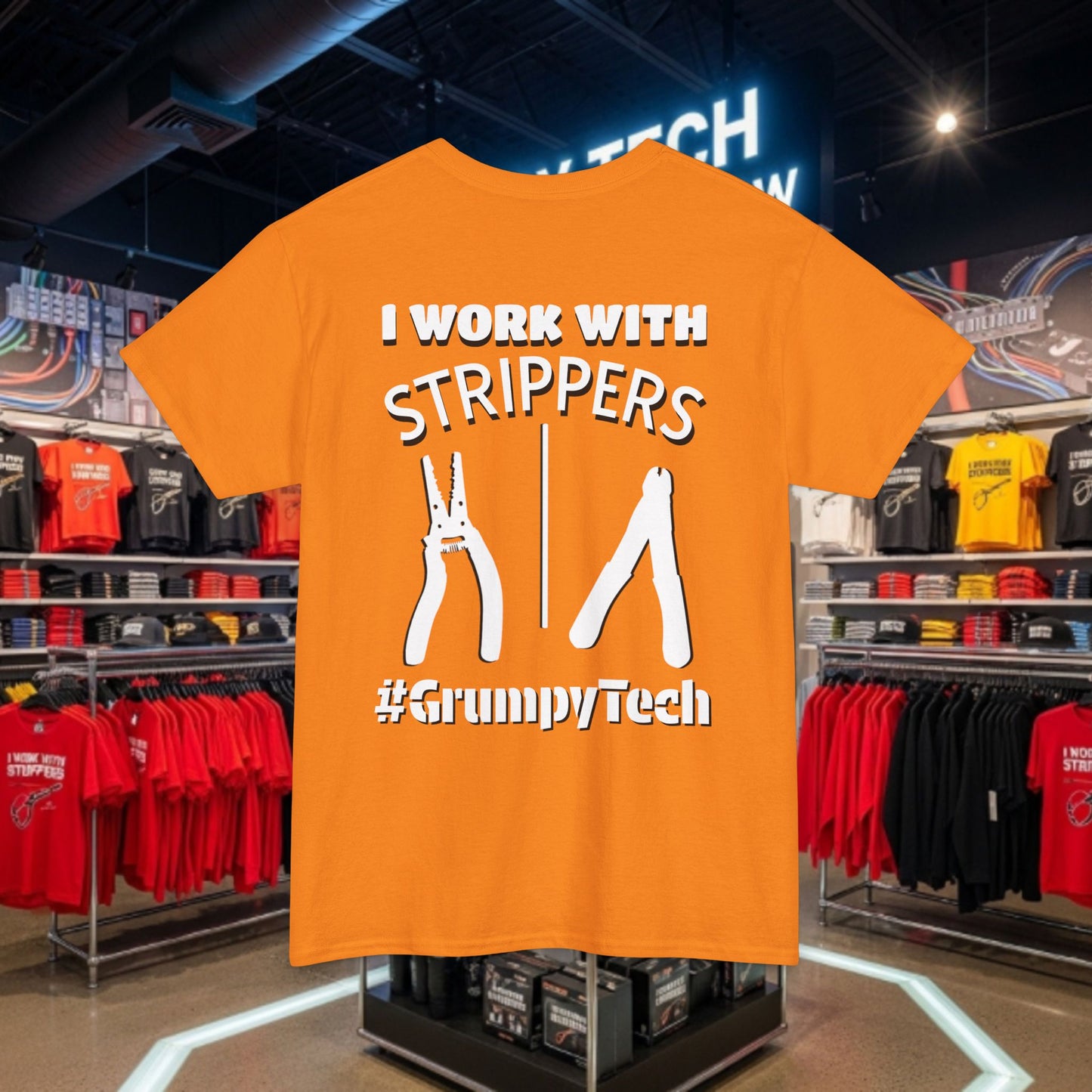 "I Work With Strippers" | Back Design 1 | Wire and Fiber Strippers