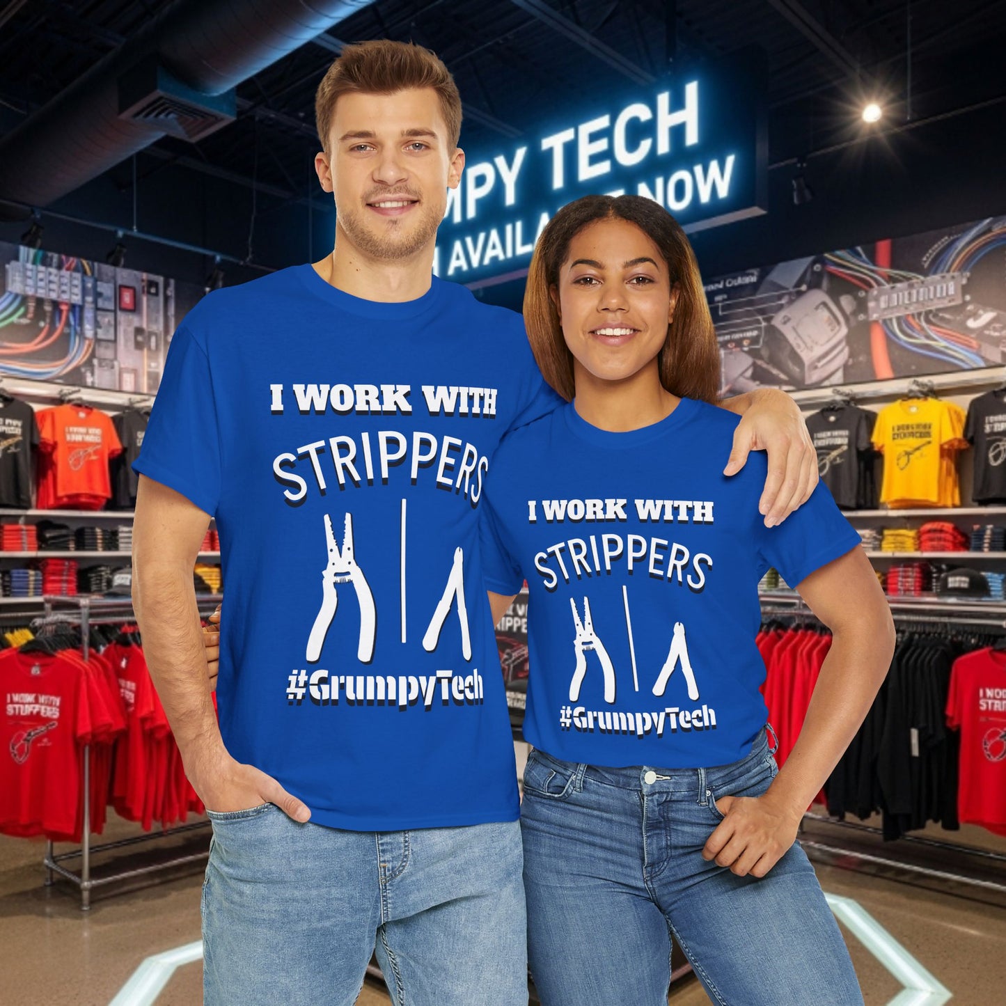 "I Work With Strippers" - Wire and Fiber Strippers - Front Design 1