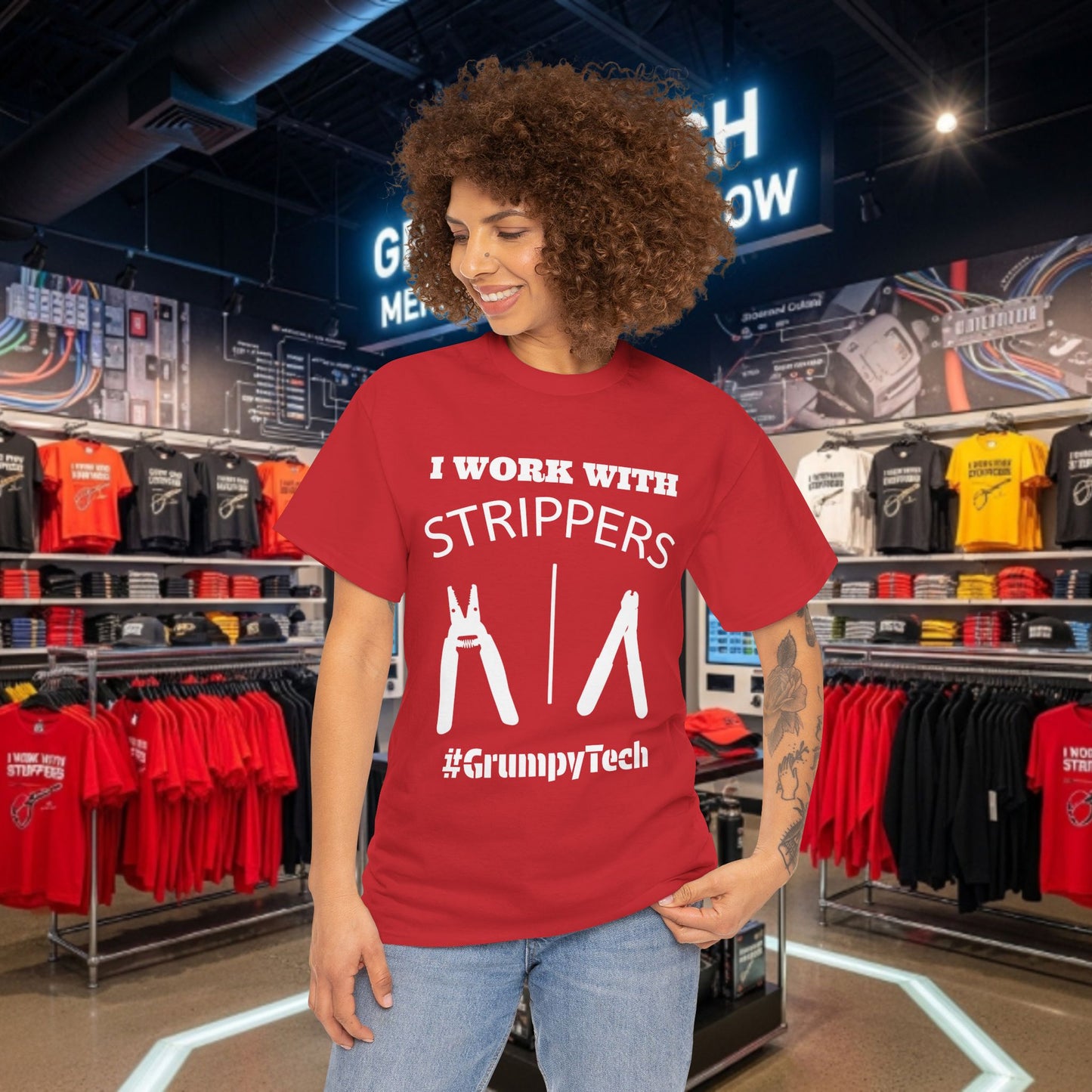 "I Work With Strippers" - Wire and Fiber Strippers - Front Design 2