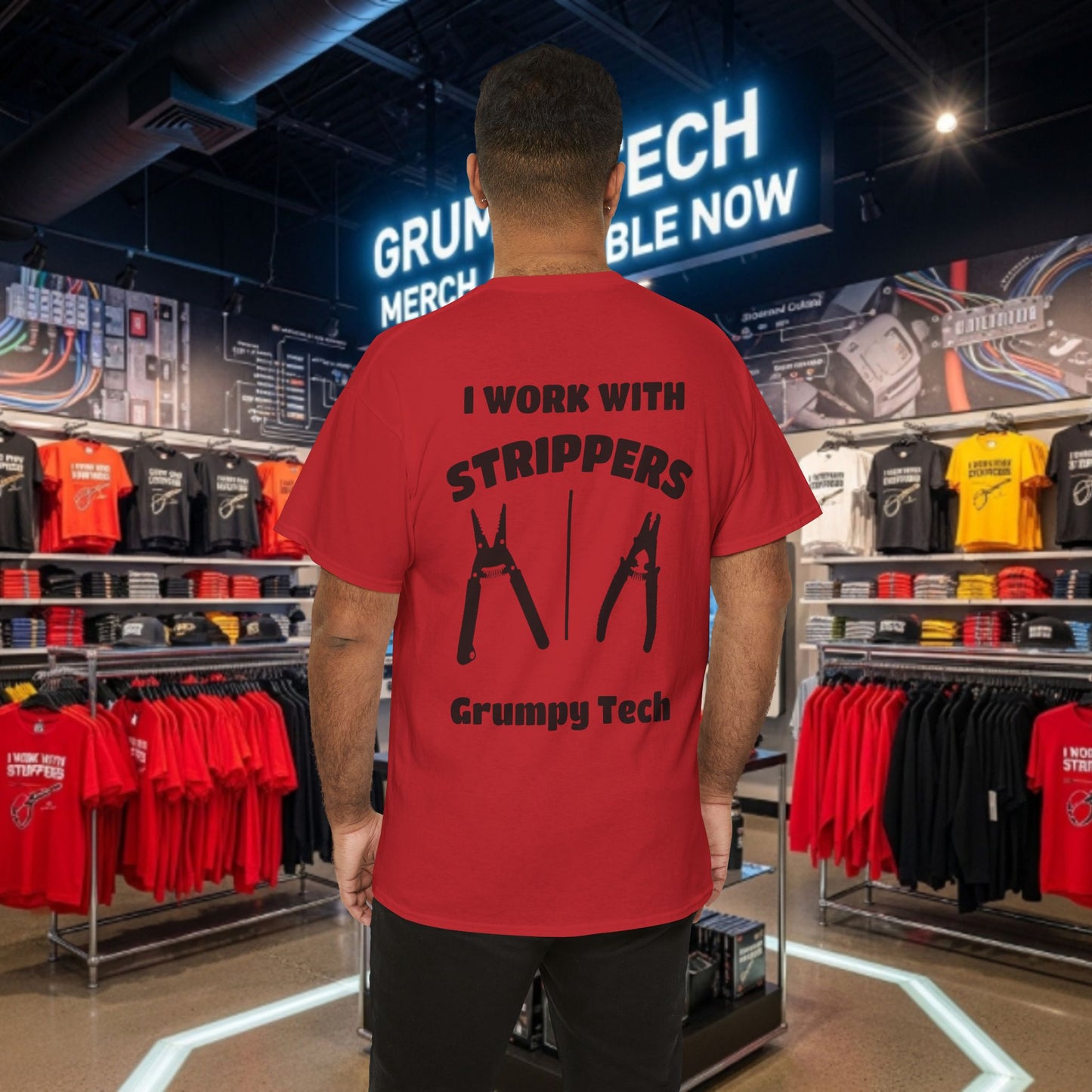 "I Work With Strippers" - Wire and Fiber Strippers - Back Design 5