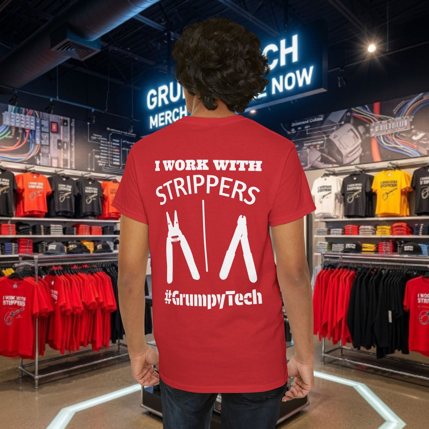 "I Work With Strippers" | Back Design 2 | Wire and Fiber Strippers