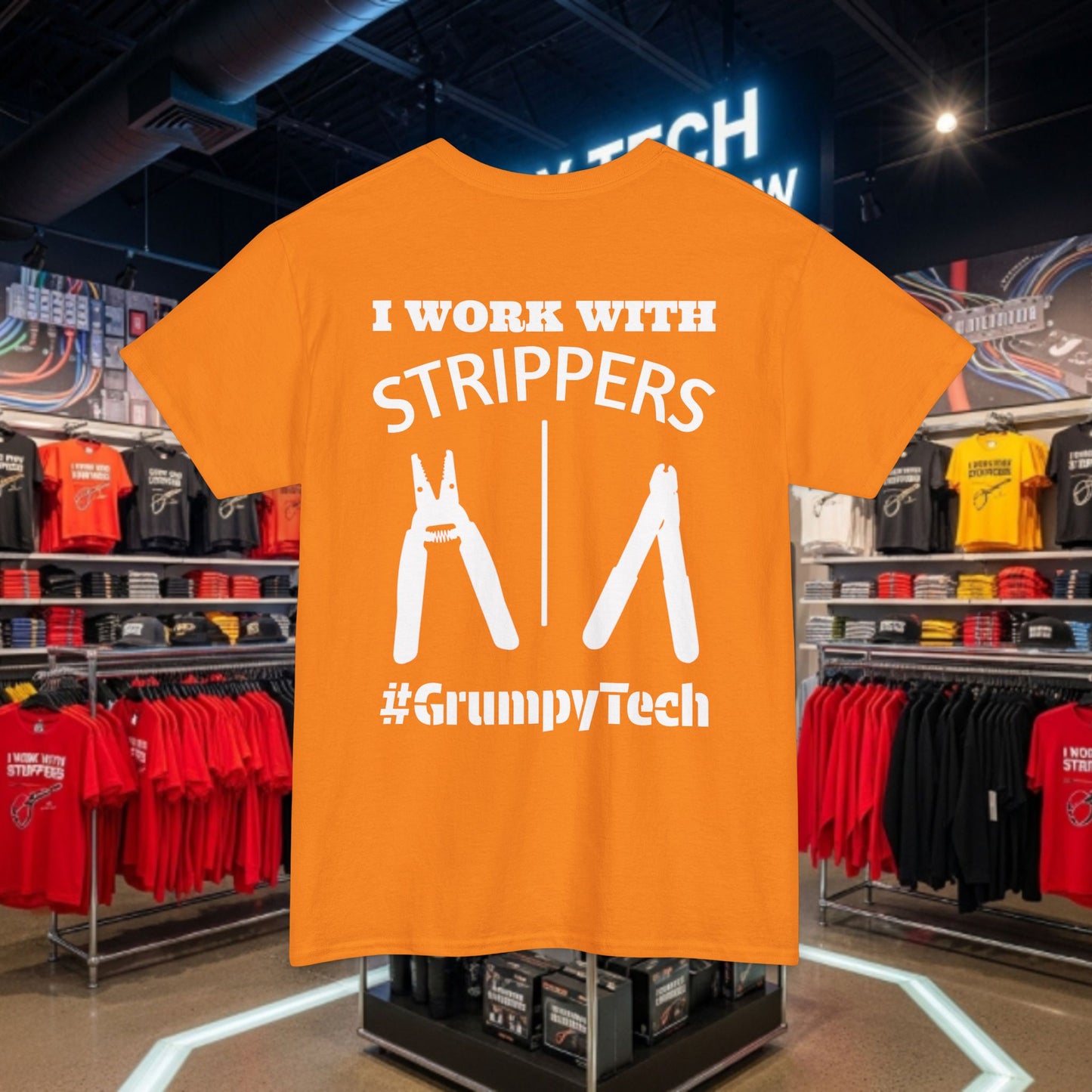 "I Work With Strippers" | Back Design 2 | Wire and Fiber Strippers