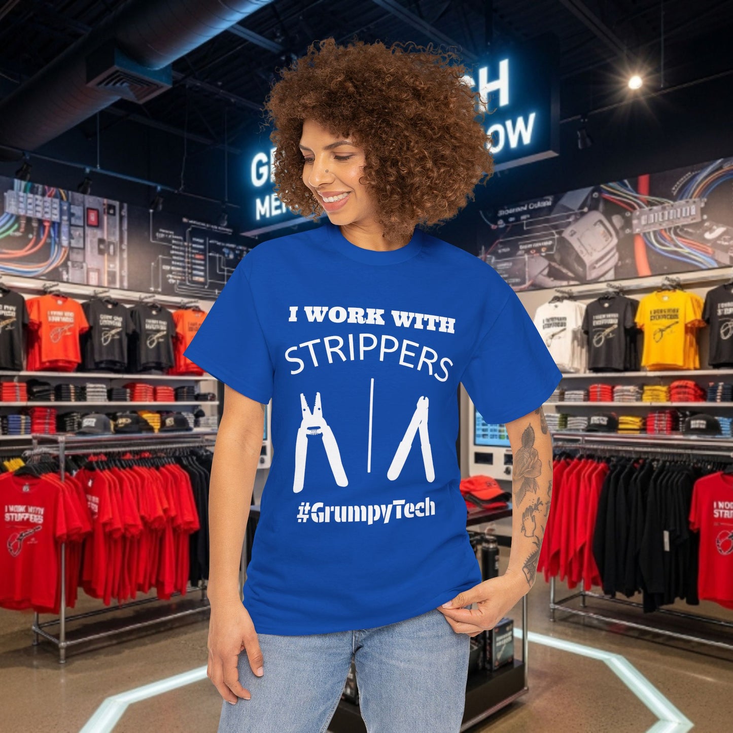 "I Work With Strippers" - Wire and Fiber Strippers - Front Design 2