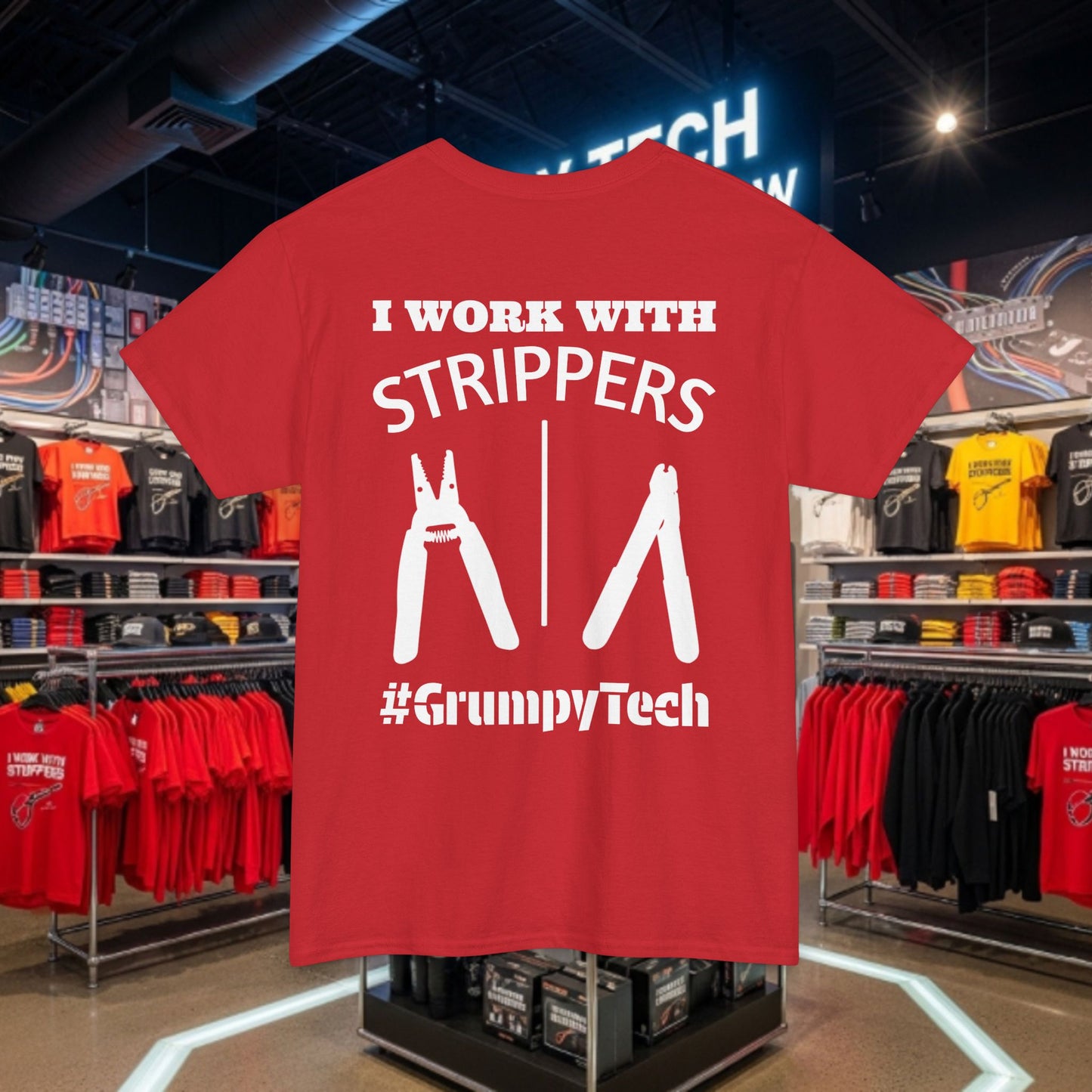 "I Work With Strippers" | Back Design 2 | Wire and Fiber Strippers